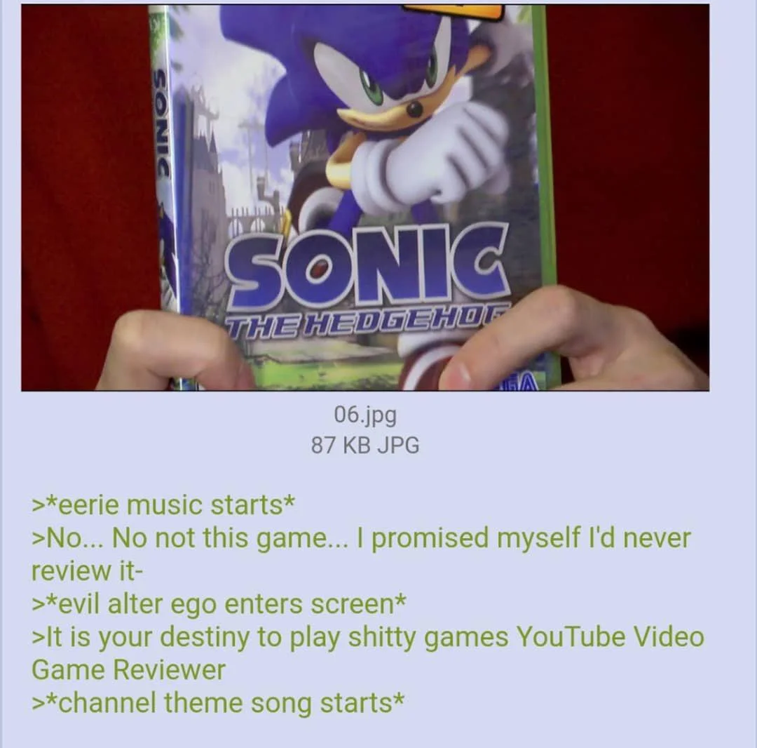 4Chan post making fun of videogame reviewer tropes.